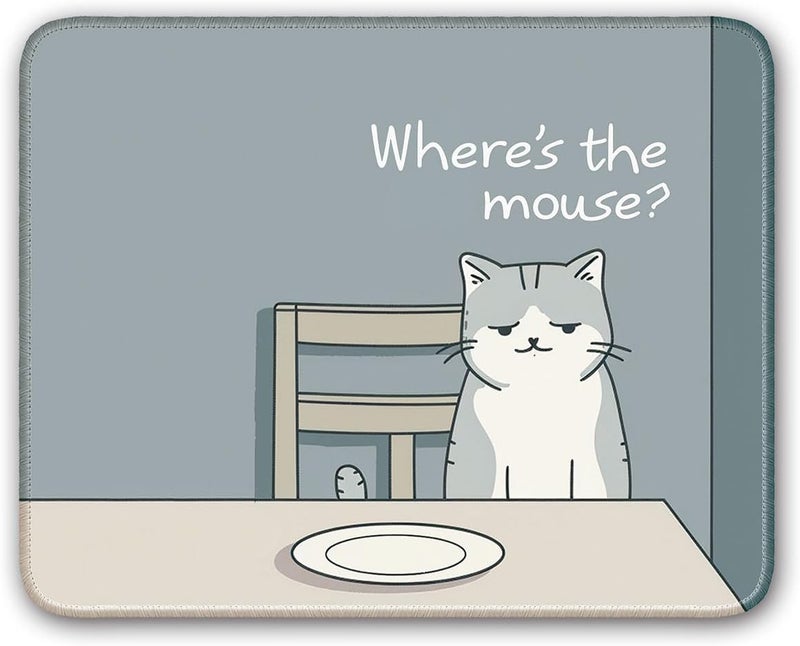 Flodirise Non-Slip Mouse Pad Gaming Mouse Pad Small Mousepad for Computer, Laptop, Gamer, Cat Pattern, 8x10 inch - Image 1